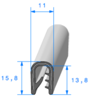 Profil 1685000 - Pince PVC Arm Noir - Rlu 50m