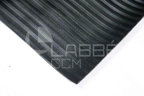 Tapis 402 - Stries Mixtes - SBR Noir 80 sh - 10mx1,20m ép.3mm
