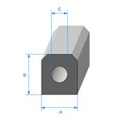 Butoir 1905000  - 50x20 + Trou 8mm - Rlu 15