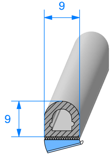 Profil 1567000- EPDM cellulaire avec adhésif - Rlu 50 ml